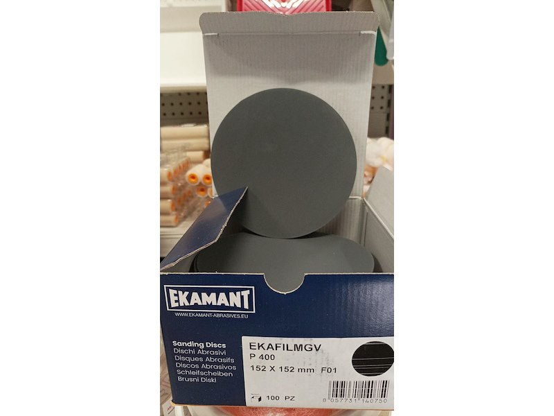 DISCHI ABRASIVI 152X152 EKAFILMGV SENZA FORI SFUSI 