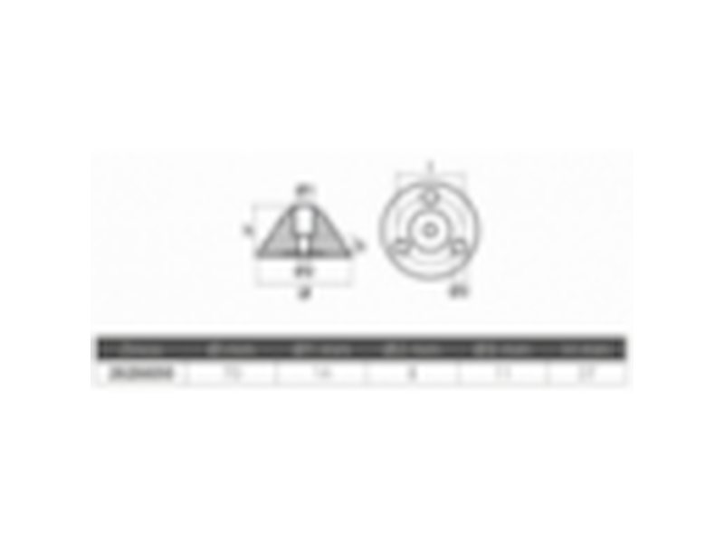 Ogiva in zinco per per elica Flex-O-Fold