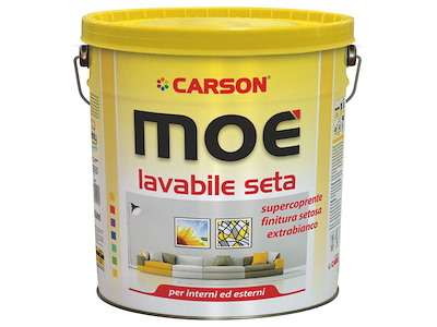 MOE IDROPITTURA LAVABILE TIPO SETA, BIANCO LT 0.750
