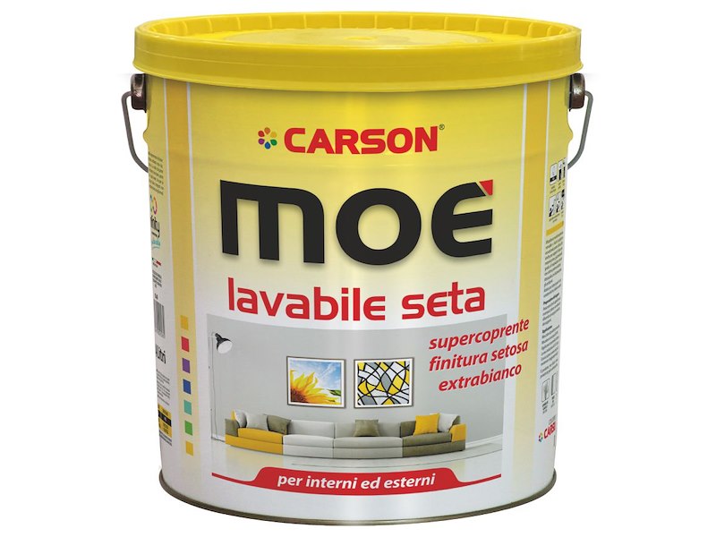 MOE IDROPITTURA LAVABILE TIPO SETA, BIANCO LT 0.750