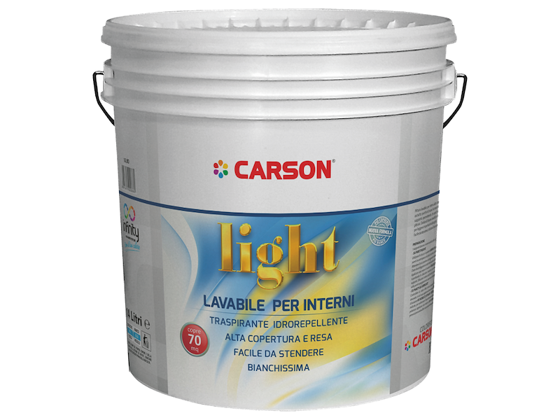 CARSON LIGHT IDROPITTURA LAVABILE BIANCA PER INTERNI 