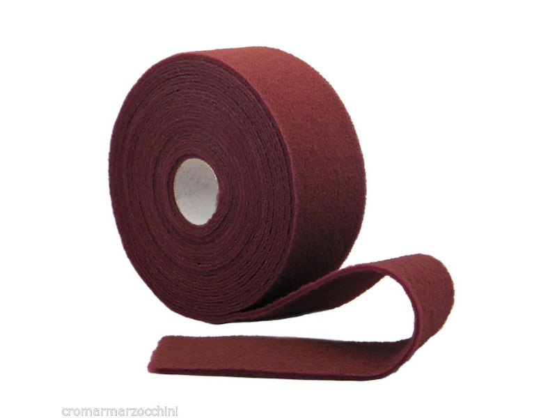 TESSUTO ROSSO ABRASIVO OPACIZZANTE SCOTCH BRITE ROTOLO 115X10 METRI GRANA FINE