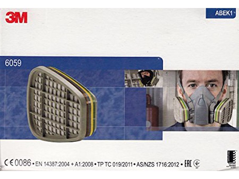 6059 FILTRI 64/CASE 2 PEZZI 3M PER MASCHERA 6000